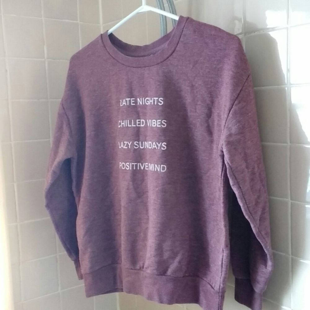 Cute Wine-colour Sweatshirt